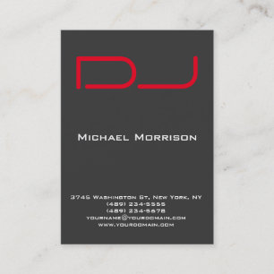 DJモダンプロフェッショナル灰色 名刺