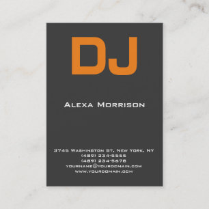 DJモダンプロフェッショナル灰色 名刺