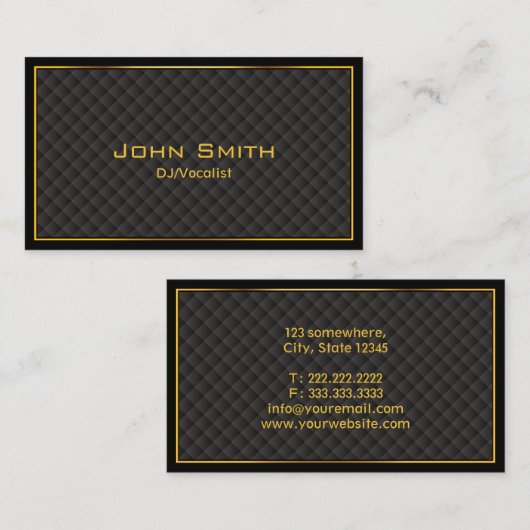 DJモダン金ゴールド 名刺 (正面/裏面)