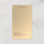 DJモノグラフェイクム金ゴールドプロフェッショナルモダン 名刺 (裏面)