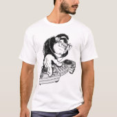 DJモンキーターンテーブルの男性用Tシャツ Tシャツ (正面)