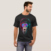DJモンキー ディスクジョッキー レイブミュージック Tシャツ (正面フル)