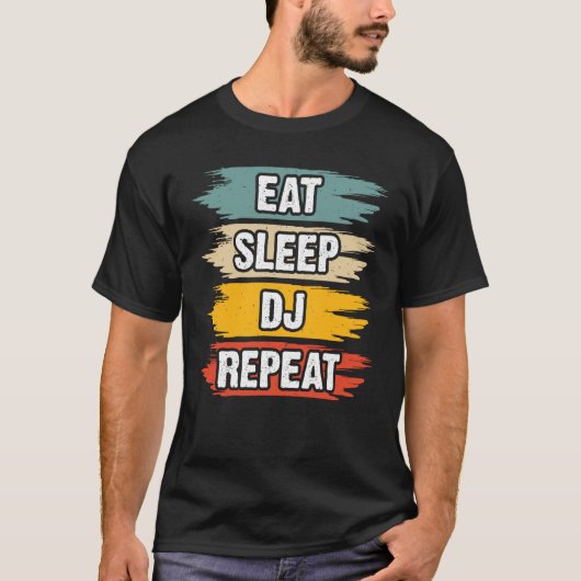 DJリプ食べートをスリープ Tシャツ (正面)