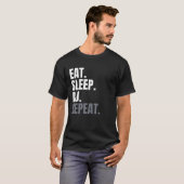 DJリプ食べートEDM Trance Dubstepテクノ Tシャツ (正面フル)