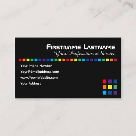 DJレインボーエレガントスクウェア音楽イコライザーVJ 名刺 (裏面)