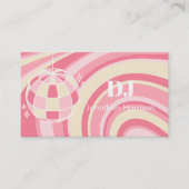 DJレトロGroovy Wave Discoボールピンク 名刺 (正面)