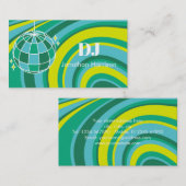 DJレトロGroovy Wave Disco Ball Green 名刺 (正面/裏面)