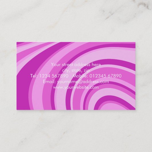 DJレトロGroovy Wave Disco Ball Purple 名刺 (裏面)