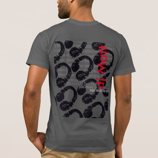 dj名クール&スタイリッシュ tシャツ (裏面)