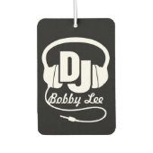 DJ名ヘッドフォン白の濃い空気フレッシュナー カーエアーフレッシュナー (正面)