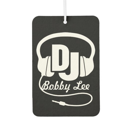 DJ名ヘッドフォン白の濃い空気フレッシュナー カーエアーフレッシュナー (正面)