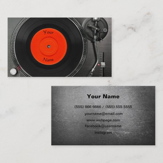 DJ名刺 名刺 (正面/裏面)