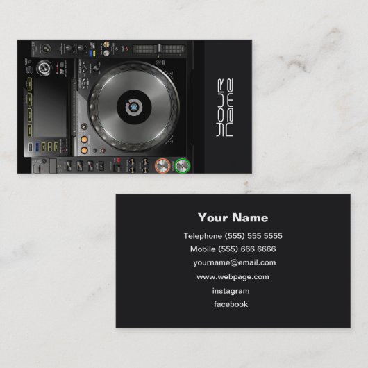 DJ名刺 名刺 (正面/裏面)