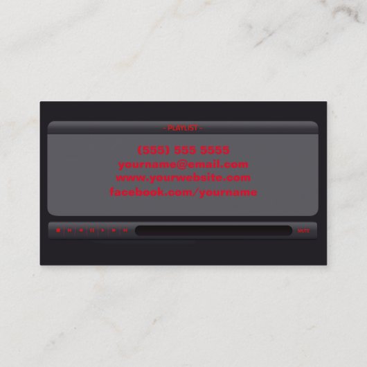 DJ名刺 名刺 (裏面)