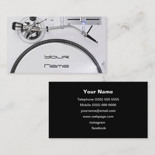 DJ名刺 名刺 (正面/裏面)