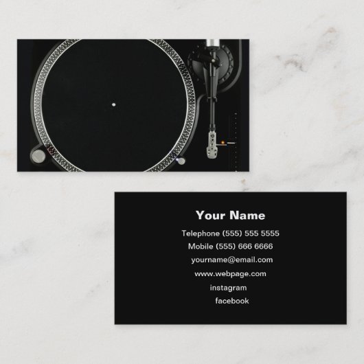 DJ名刺 名刺 (正面/裏面)