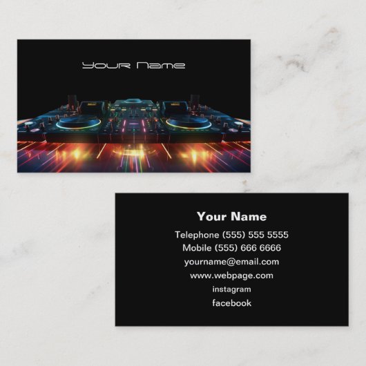 DJ名刺 名刺 (正面/裏面)