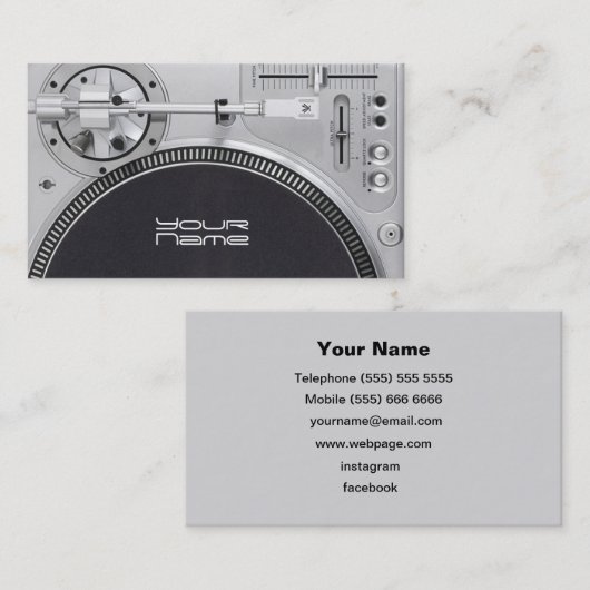 DJ名刺 名刺 (正面/裏面)