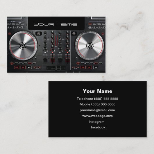 DJ名刺 名刺 (正面/裏面)