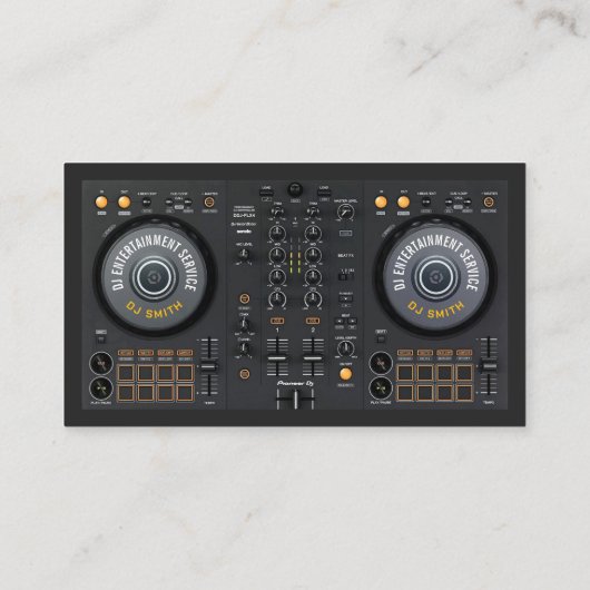 DJ名刺、DJイベントサービス、エンターテイメント 名刺 (裏面)