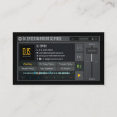 DJ名刺、DJイベントサービス、エンターテイメント 名刺 (正面)