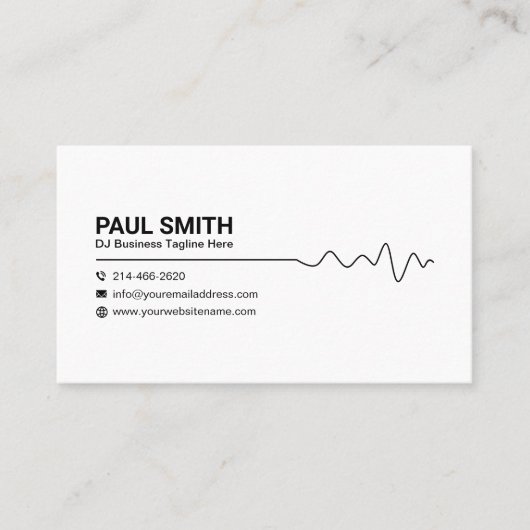 DJ名刺、DJイベントサービス、エンターテイメント 名刺 (正面)