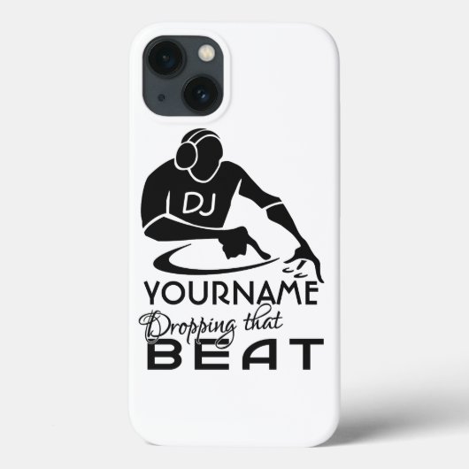 DJ名前をカスタムするとカラーケース Case-Mate iPhoneケース (裏面)