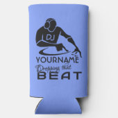 DJ名前をカスタムするとカラー スリム缶クーラー (裏面)