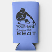 DJ名前をカスタムするとカラー スリム缶クーラー (正面)