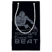 DJ名前をカスタムする及び色のギフトバッグ スモールペーパーバッグ (正面)