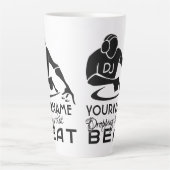 DJ名前をカスタムする カフェラテマグ (正面)