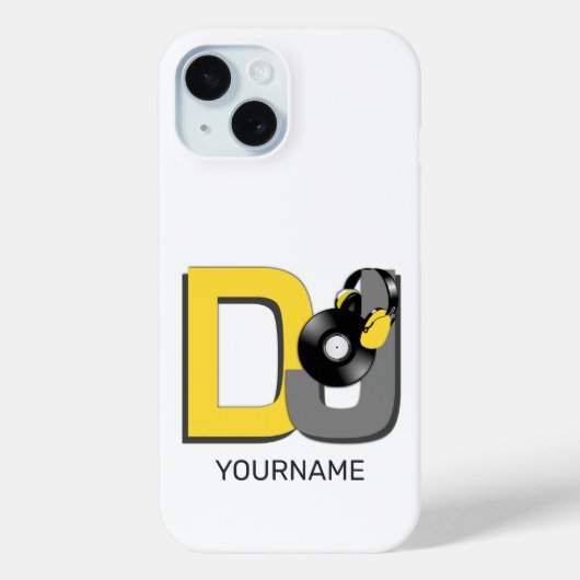 DJ名前をカスタムする Case-Mate iPhoneケース (裏面)