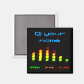 Dj名前を追加Personal Equalizerバー マグネット (正面/裏面)