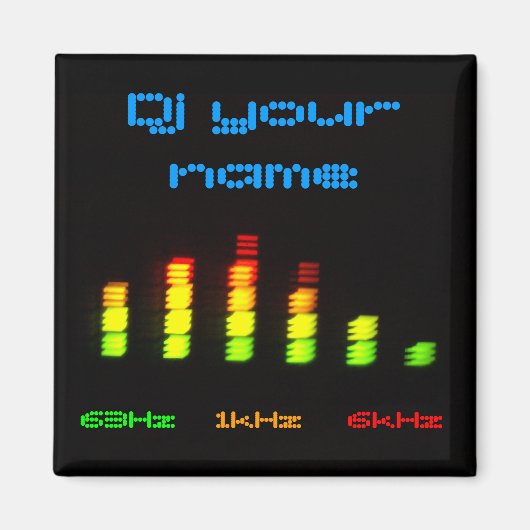 Dj名前を追加Personal Equalizerバー マグネット (正面)
