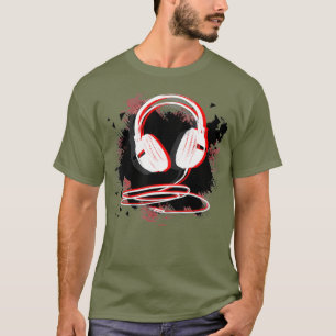 DJ向けミュージックサウンおもしろいドヘッドフォンギフト Tシャツ