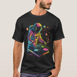 DJ宇宙飛行士EDM音楽DJing Spaceman Psytrance Te Tシャツ