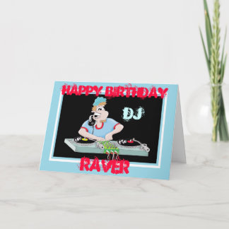 DJ漫画happy birtday raverカード カード