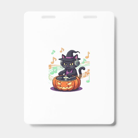Dj猫ハロウィン オーバーサイズTシャツ バッジ (正面)