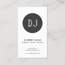 DJ用モダンモノグラムロゴ 名刺