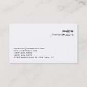 DJ白スタイリッシュコンテンポラリー色 名刺 (裏面)