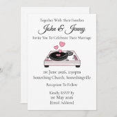 DJ結婚式招待状ミュージックラバーミュージシャン 招待状 (正面/裏面)