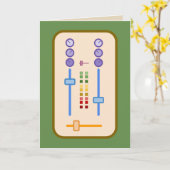 DJ誕生日カード カード (黄色い花)