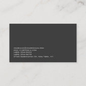 DJ赤オスタイリッシュレンジグレー背景ヘッドフォン 名刺 (裏面)