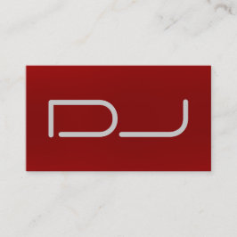 DJ赤スタイリッシュ背景モダン 名刺