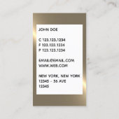 DJ金ゴールドクフェイクロムミキサー名刺2019 名刺 (裏面)