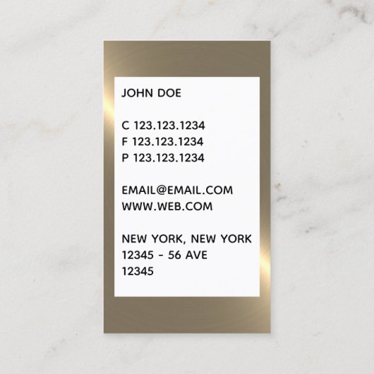 DJ金ゴールドクフェイクロムミキサー名刺2019 名刺 (裏面)