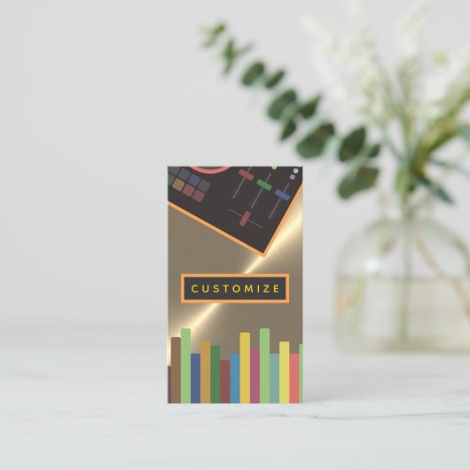 DJ金ゴールドクフェイクロムミキサー名刺2019 名刺 (スタンド正面)