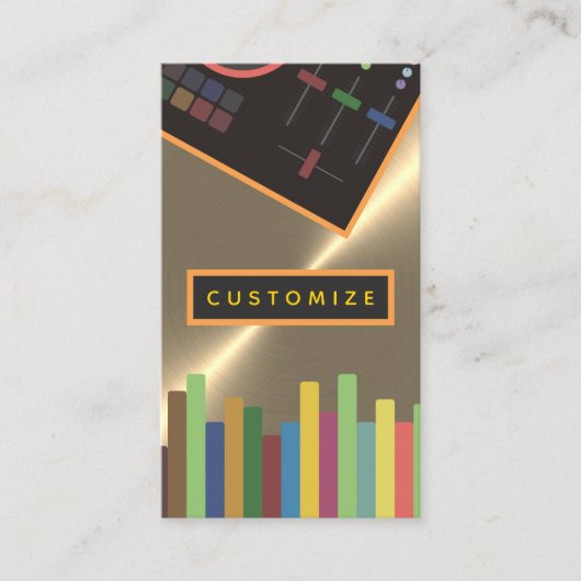 DJ金ゴールドクフェイクロムミキサー名刺2019 名刺 (正面)