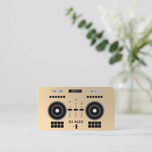 DJ金ゴールドメタリッフェイクク2019 名刺 (スタンド正面)