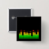 DJ音楽のビートからの平衡装置の感情 缶バッジ (正面&裏面)